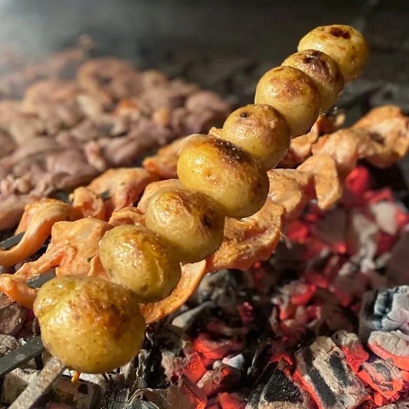 Шашлык из молодого картофеля